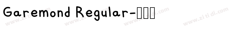 Garemond Regular字体转换